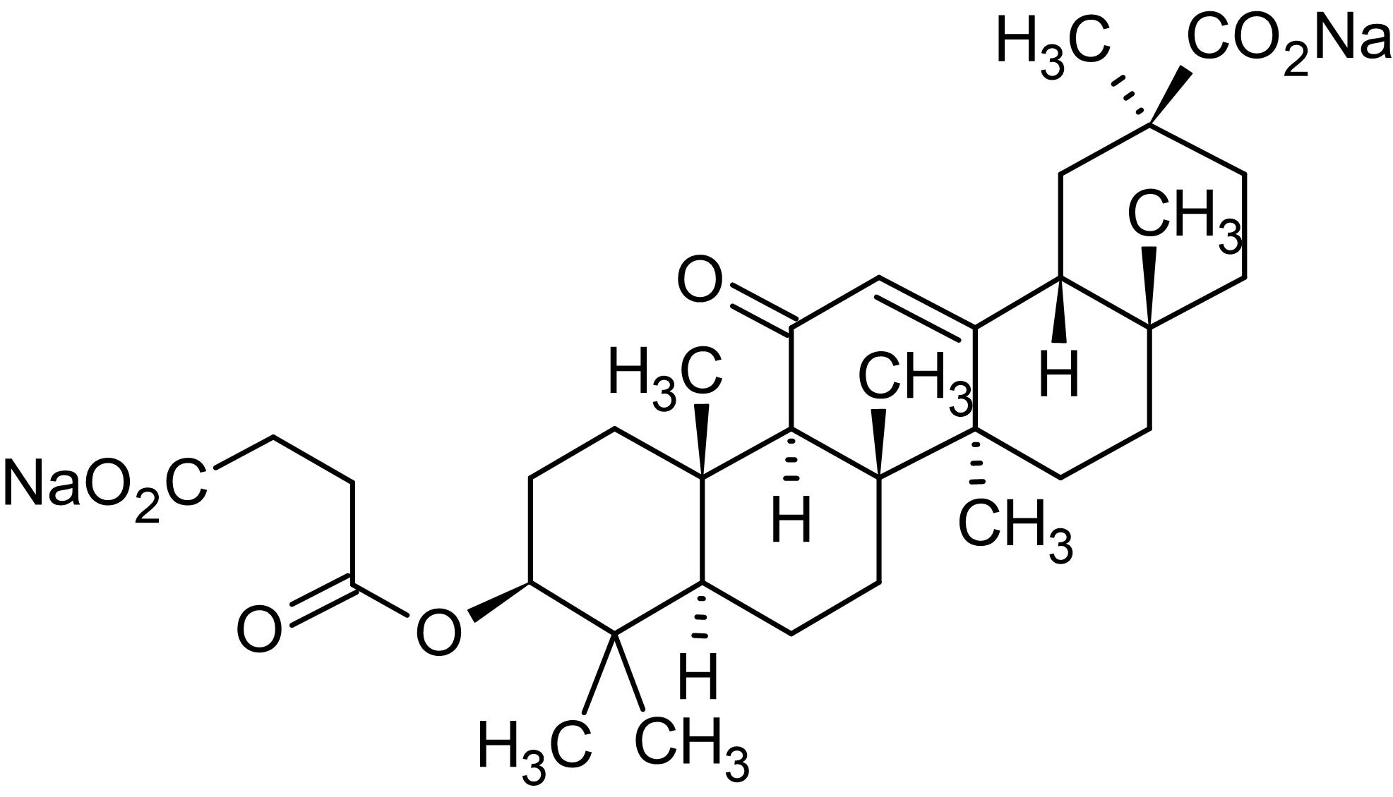 Chemical Structure - Carbenoxolone disodium salt, Panx1 hemichannel inhibitor (AB143590), expandable thumbnail