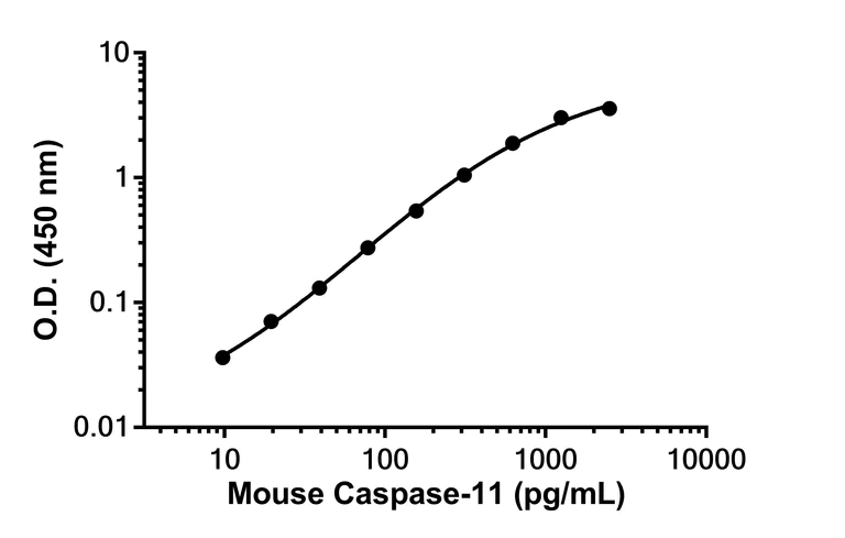 Sandwich ELISA - Anti-Caspase-11 antibody [EPR26618-66] - BSA and Azide free (Detector) (AB318213)