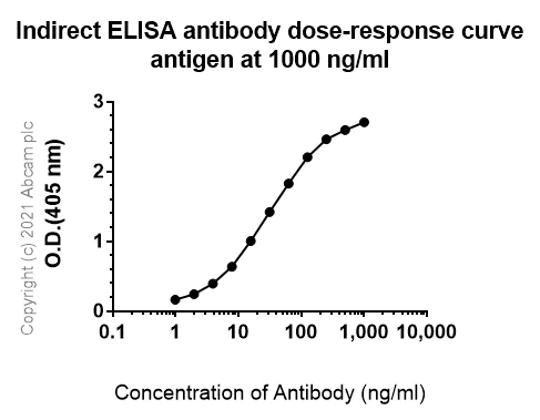 Indirect ELISA - Anti-CCR2 antibody [EPR22191] - BSA and Azide free (AB243292)