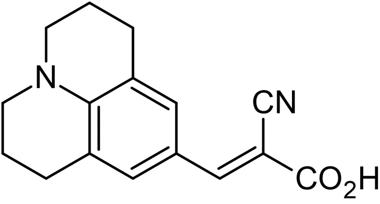Chemical Structure - CCVJ (9-(2-Carboxy-2-cyanovinyl)julolidine), Fluorescent molecular rotor (AB145368)