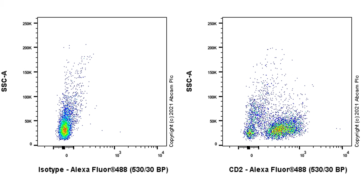 Flow Cytometry - Anti-CD2 antibody [OX34] - BSA and Azide free (AB244591), expandable thumbnail