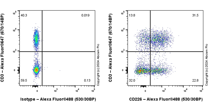 Flow Cytometry - Anti-CD226 antibody [EPR23641-137] - BSA and Azide free (AB318184), expandable thumbnail