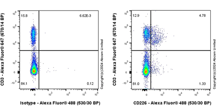 Flow Cytometry - Anti-CD226 antibody [RM2068] - BSA and Azide free (AB320010)