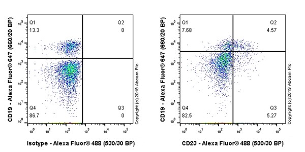 Flow Cytometry - Anti-CD23 antibody [BU38] - BSA and Azide free (AB255918)