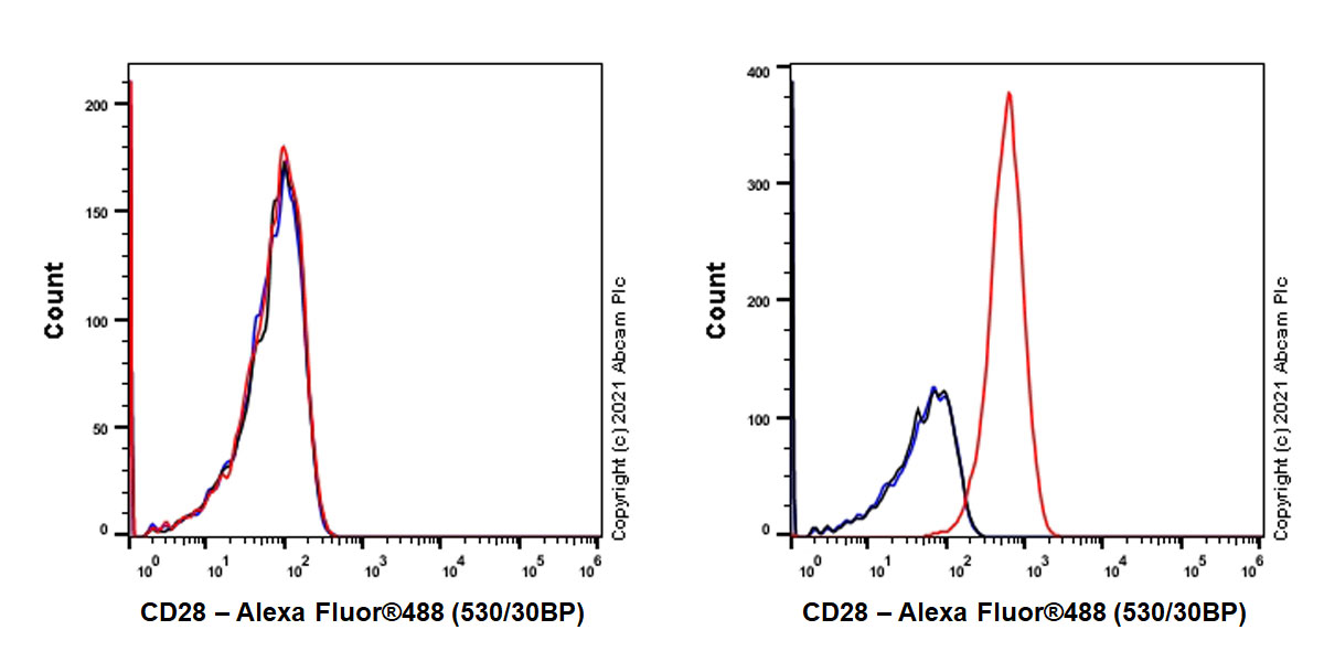 Flow Cytometry - Anti-CD28 antibody [EPR24592-5] (AB283860), expandable thumbnail