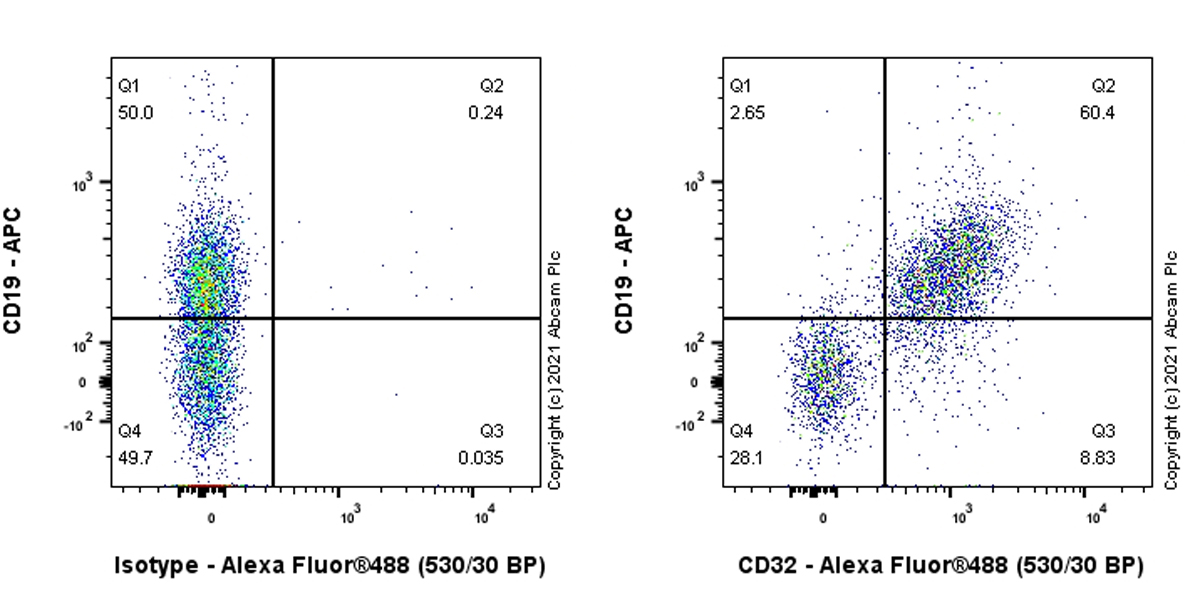 Flow Cytometry - Anti-CD32 antibody [AT130-2] (AB282740), expandable thumbnail