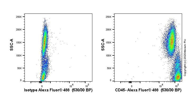 Flow Cytometry - Anti-CD45 antibody [F10-89-4] - Hematopoietic Stem Cell Marker (AB30470)