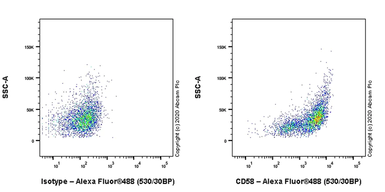 Flow Cytometry - Anti-CD58 antibody [EPR24012-147] - BSA and Azide free (AB275398)