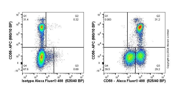 Flow Cytometry - Anti-CD58 antibody [EPR24012-147] - BSA and Azide free (AB275398)