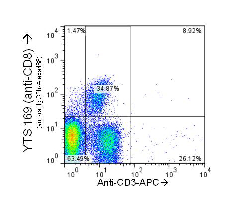 Flow Cytometry - Anti-CD8 alpha antibody [YTS169.4] (AB22378), expandable thumbnail