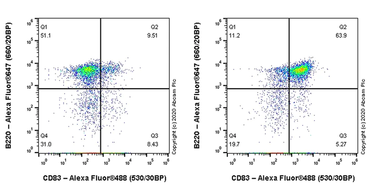 Flow Cytometry - Anti-CD83 antibody [3D11] - BSA and Azide free (AB255778)