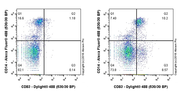 Flow Cytometry - Anti-CD83 antibody [EPR22405] - BSA and Azide free (AB245986), expandable thumbnail