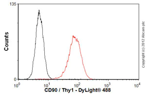 Flow Cytometry - Anti-CD90 / Thy1 antibody [5E10] (AB123511)