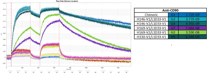 Surface Plasmon Resonance - Anti-CD90 / Thy1 antibody [H169V2/L1D33V1] - BSA and Azide free (AB288825)