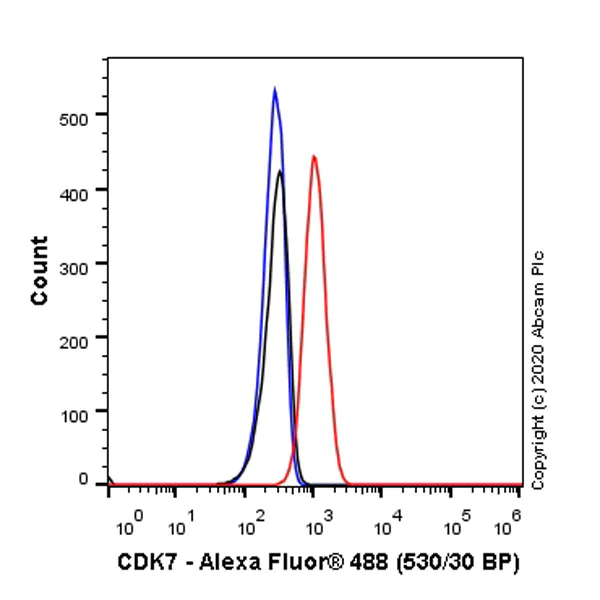 Flow Cytometry (Intracellular) - Anti-Cdk7 antibody [EPR23695-115] (AB256787)