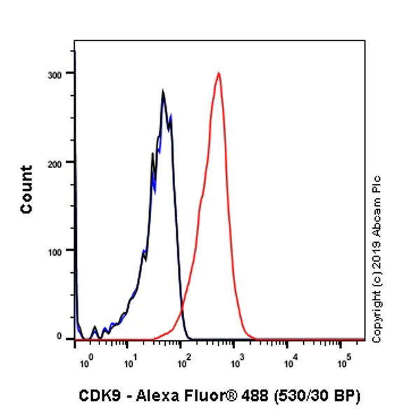 Flow Cytometry (Intracellular) - Anti-Cdk9 antibody [EPR22956-37] - ChIP Grade - BSA and Azide free (AB259268)