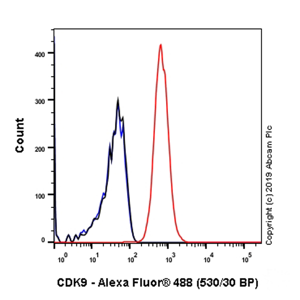 Flow Cytometry (Intracellular) - Anti-Cdk9 antibody [EPR22956-37] - ChIP Grade - BSA and Azide free (ab259268), expandable thumbnail