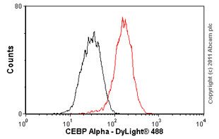 Flow Cytometry (Intracellular) - Anti-CEBP Alpha/CEBPA antibody [EP708Y] (AB40761), expandable thumbnail