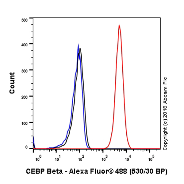 Flow Cytometry (Intracellular) - Anti-CEBP Beta antibody [E299] - C-terminal (AB32358), expandable thumbnail
