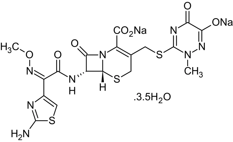 Chemical Structure - Ceftriaxone disodium salt hemi(heptahydrate), beta-Lactam antibiotic (AB120871)