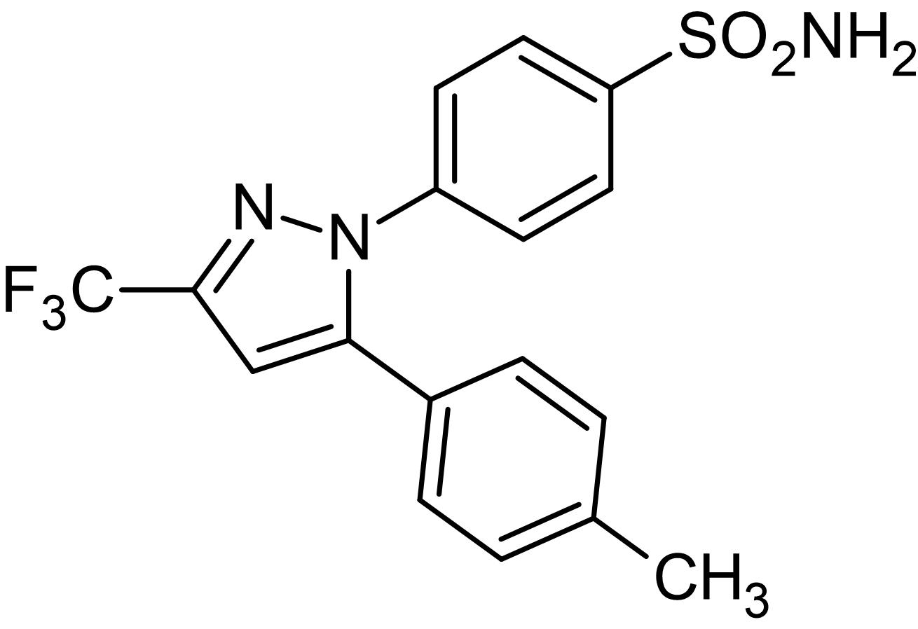 Chemical Structure - Celecoxib (Celebrex), cyclooxygenase-2 (COX-2) inhibitor (AB141988)