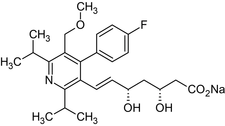 Chemical Structure - Cerivastatin sodium, HMG-CoA reductase inhibitor (AB142853)