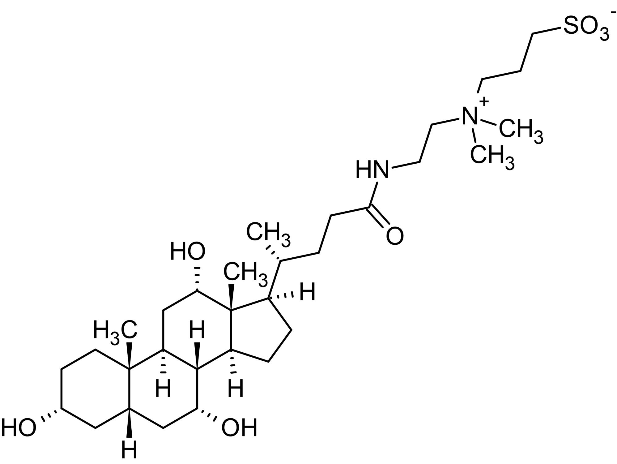 Chemical Structure - CHAPS, Zwitterionic non-denaturing detergent (AB141396)
