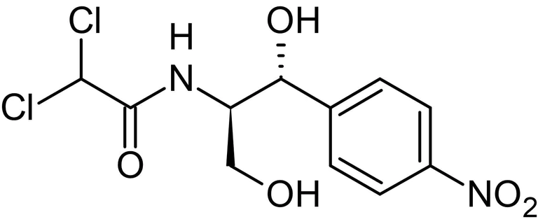 Chemical Structure - Chloramphenicol, antibiotic agent (AB142411)