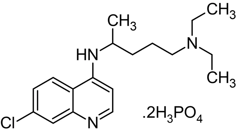 Chemical Structure - Chloroquine diphosphate, apoptosis and autophagy inhibitor (AB142116)