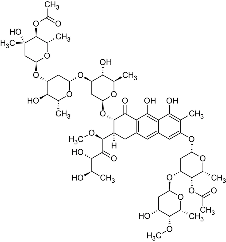 Chemical Structure - Chromomycin A3, fluorescent DNA stain (AB142718)