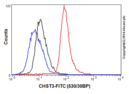 Flow Cytometry (Intracellular) - Anti-CHST3 antibody [EPR15789] - BSA and Azide free (AB251171)
