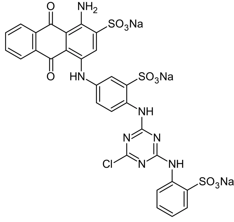 Chemical Structure - Cibacron Blue 3G-A, Anthraquinone derivative dye (AB141504)