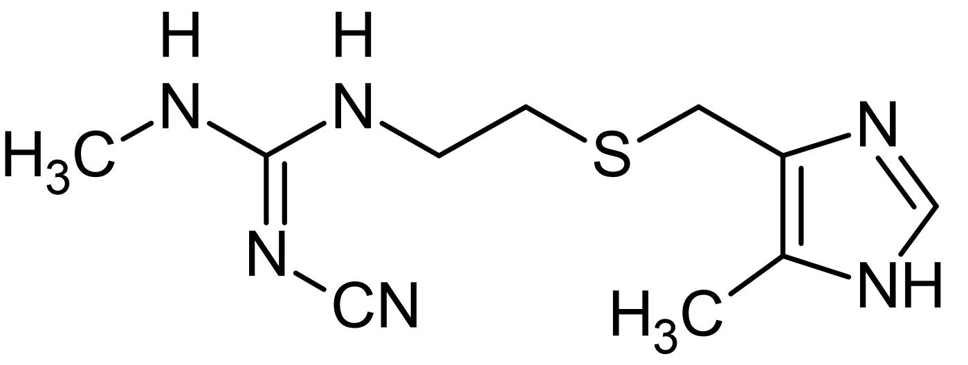 Chemical Structure - Cimetidine, Prototypic H2 antagonist. I 1agonist (AB120731)