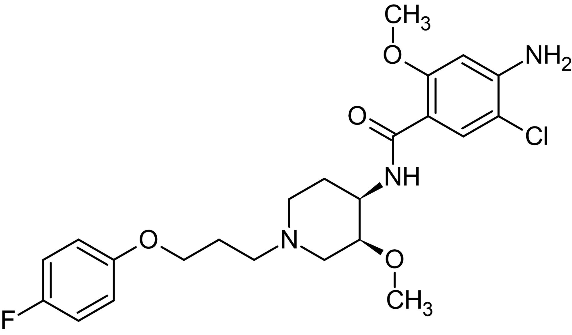 Chemical Structure - Cisapride, 5-HT4 receptor agonist (AB120548)