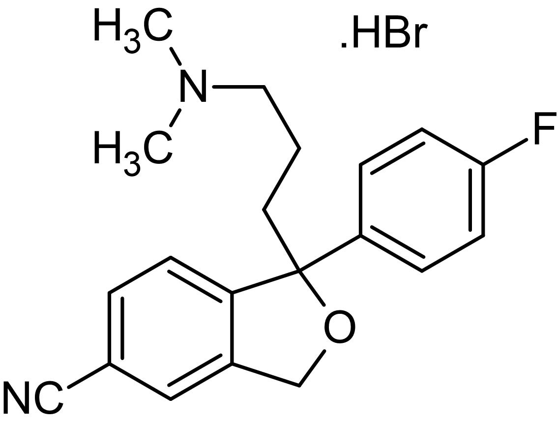 Chemical Structure - Citalopram, 5-HT reuptake inhibitor (AB120133), expandable thumbnail