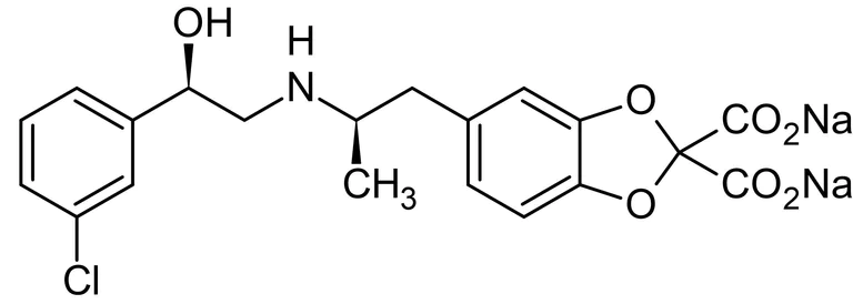 Chemical Structure - CL-316243 disodium salt, adrenergic-beta3 receptor agonist (AB144605)