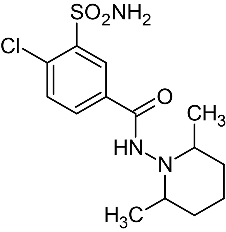 Chemical Structure - Clopamide, Na+/2Cl- cotransporter inhibitor. Diuretic. (AB141522)