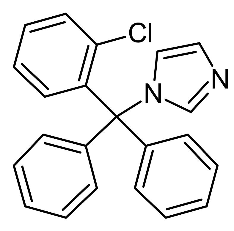 Chemical Structure - Clotrimazole, Non-selective P450 cytochrome inhibitor (AB120744), expandable thumbnail