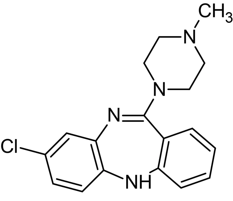 Chemical Structure - Clozapine, Atypical antipsychotic (AB120019)
