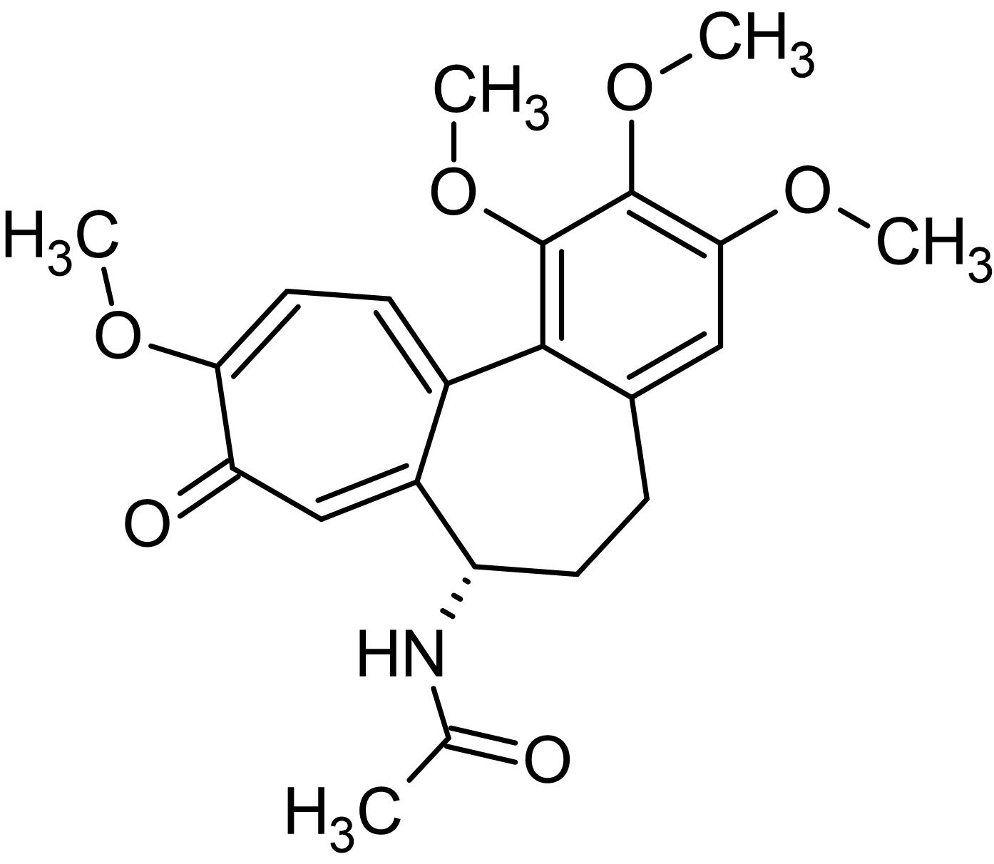 Chemical Structure - Colchicine from Colchicum autumnale, microtubule formation inhibitor (AB120663)