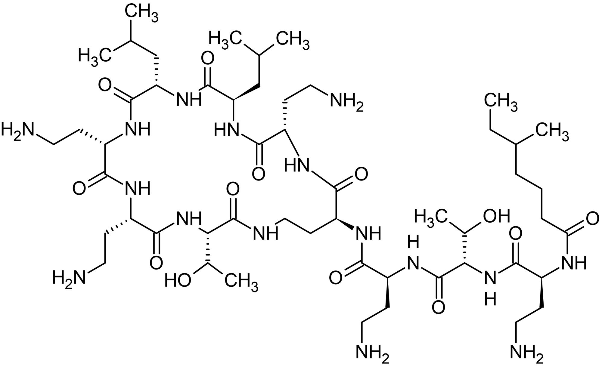 Chemical Structure - Colistin sulfate, Cationic polypeptide antibiotic (AB143385), expandable thumbnail