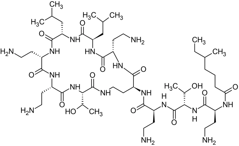 Chemical Structure - Colistin sulfate, Cationic polypeptide antibiotic (AB143385)