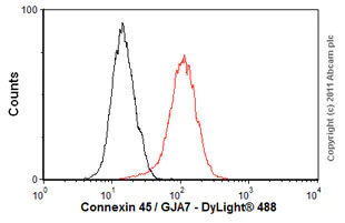 Flow Cytometry - Anti-Connexin 45/GJA7/Cx45 antibody [5B9.2] (AB78408)