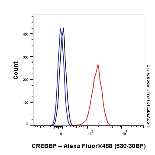 Flow Cytometry (Intracellular) - Anti-CREBBP antibody [EPR23418-23] - ChIP Grade - BSA and Azide free (AB283283)