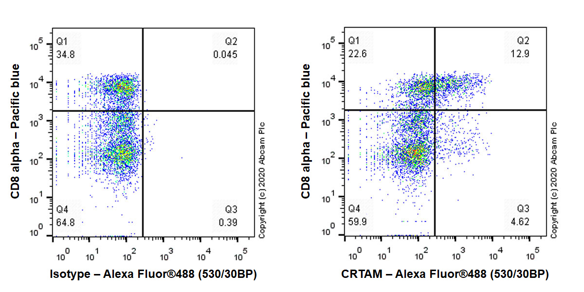 Flow Cytometry - Anti-CRTAM antibody [EPR23786-12] - BSA and Azide free (AB273884)