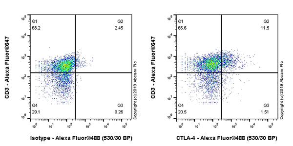 Flow Cytometry - Anti-CTLA4 antibody [EPR22860-65] (AB216338), expandable thumbnail