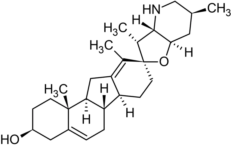 Chemical Structure - Cyclopamine (ethanol solution), Hh signaling inhibitor (AB146596)