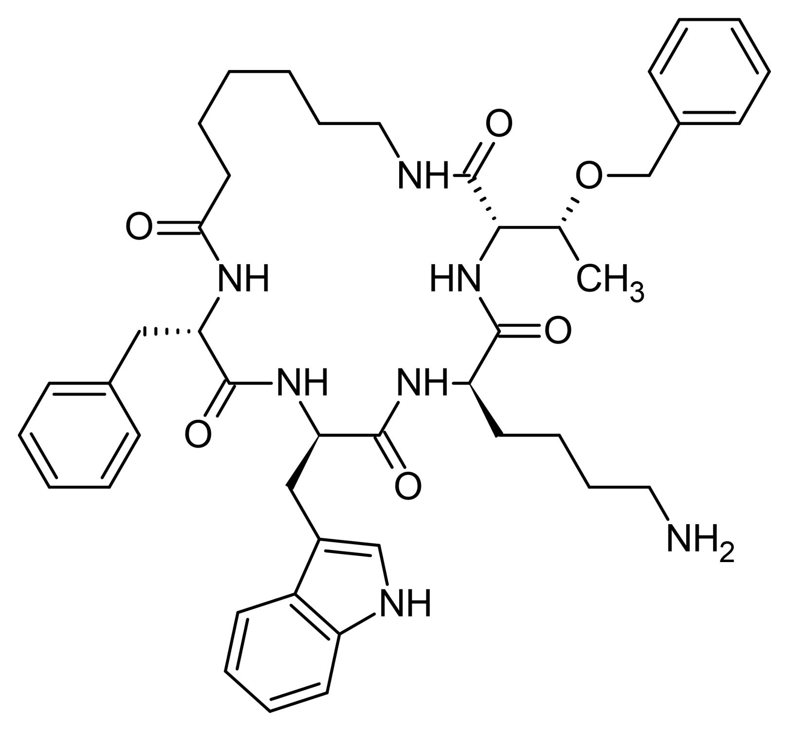 Chemical Structure - Cyclosomatostatin, Somatostatin antagonist. (AB141211)