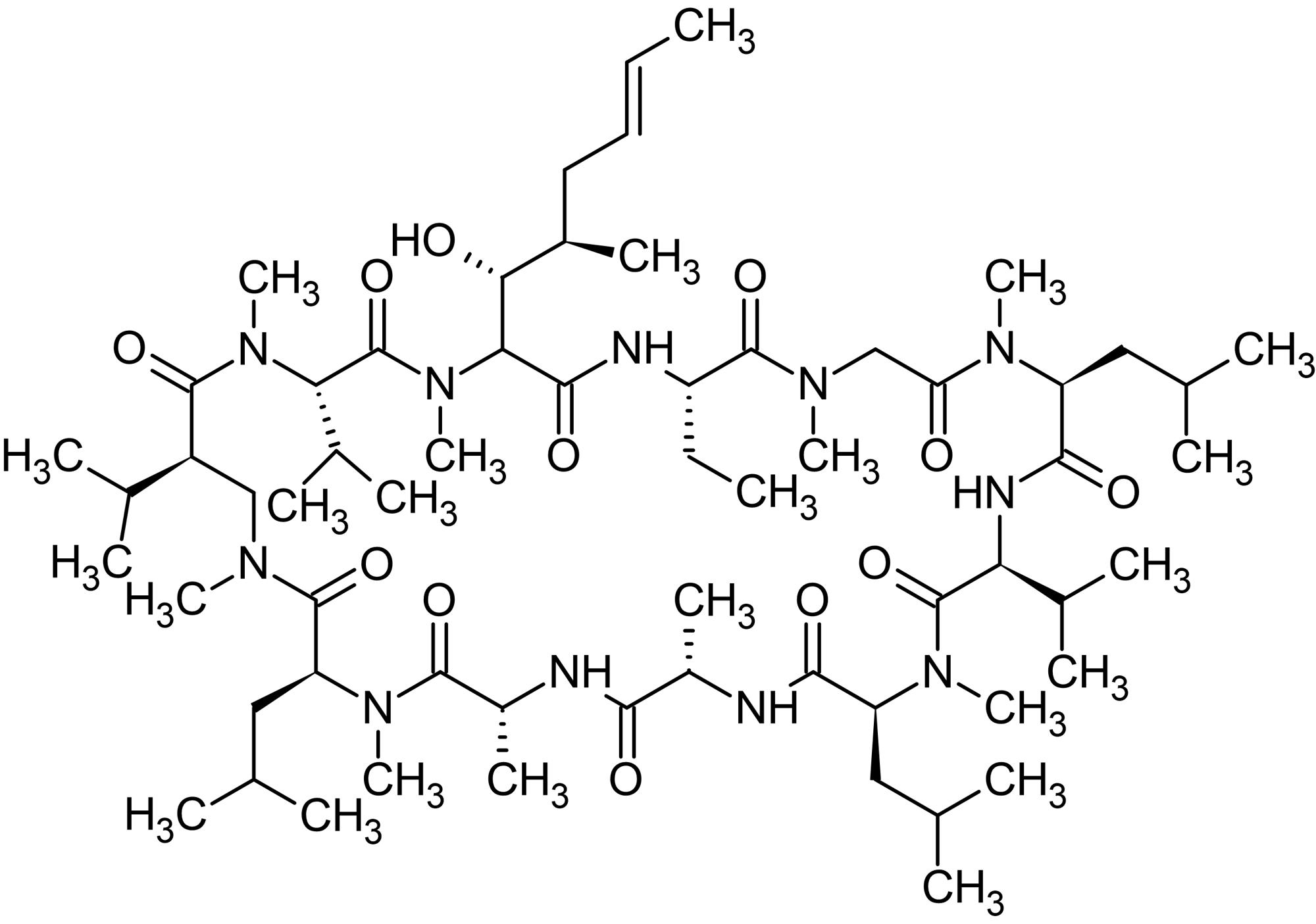 Chemical Structure - Cyclosporin A, PP2B inhibitor (AB120114), expandable thumbnail