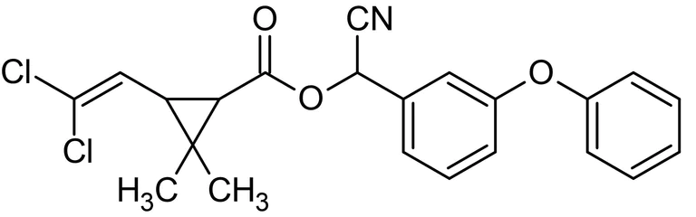 Chemical Structure - Cypermethrin, Neurotoxin (AB141018)